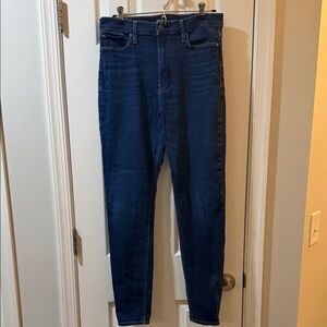 Hudson Dark Blue High-Waist Barbara Super  Skinny Jeans